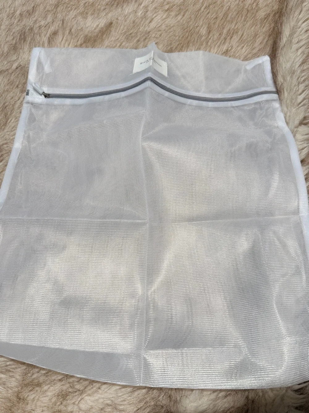 State of Cotton White Mesh Garment Bag with Zipper NEW in package